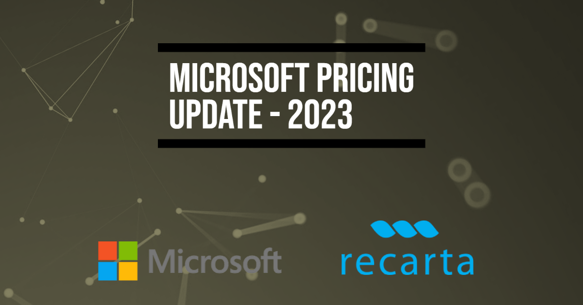 Microsoft Price Update Jan 23 Recarta
